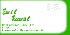 emil rumpl business card